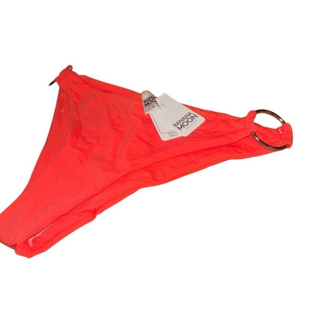 Banana Moon sz 40 high leg sexy “vaiva ring” bottom swim cheeky bikini tangerine - Picture 4 of 6